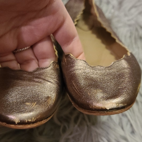 Chloe metallic scalloped flats - Picture 2 of 4